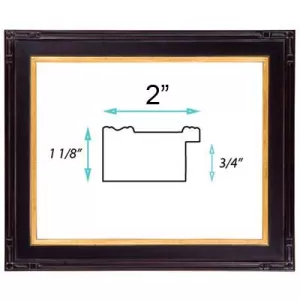 Plein Air Frame Brown And Gold