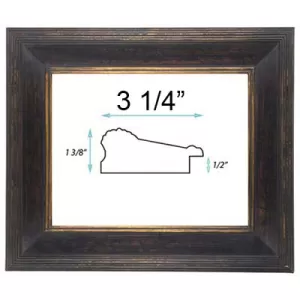 Plein Air Frame Brown And Gold