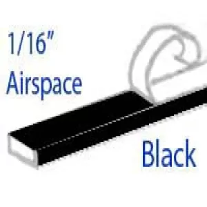 Glass Spacers Black 1/16