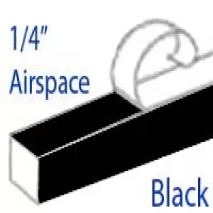 Glass Spacers Black 1/4