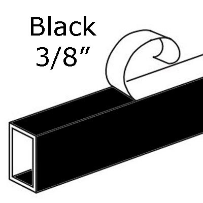 Glass Spacers Black 3/8