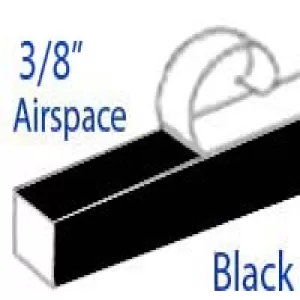 Glass Spacers Black 3/8