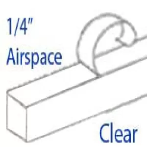 Glass Spacers Clear 1/4