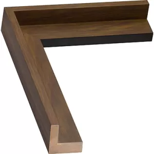 Walnut Finish Canvas Floater