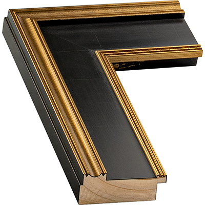 Livingandhome Modern Black and Gold Vertical Aluminum Photo Frame