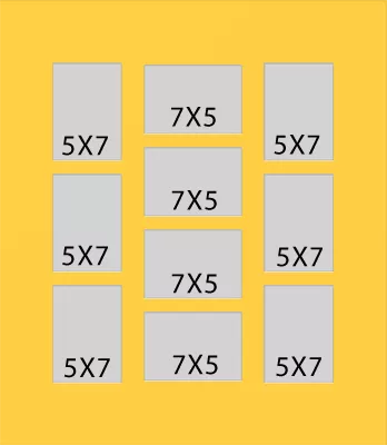 10 Hole Collage Mat 5x7 7x5 