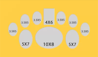 10 Hole Collage Mat 3.5x5 5x7 10x8 4x6 