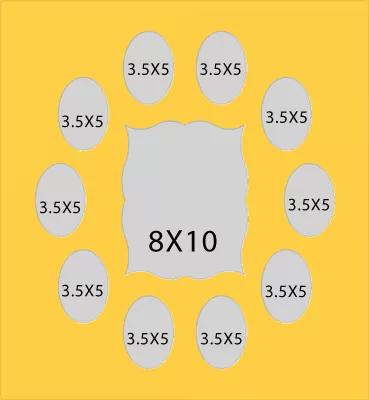 11 Hole Collage Mat 3.5x5 8x10 
