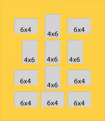 12 Hole Collage Mat 6x4 
