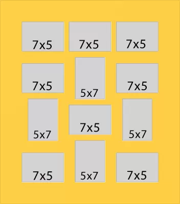 12 Hole Collage Mat 7x5 5x7 