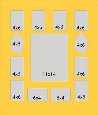 13 Hole Collage Mat 4x6 6x4 11x14 