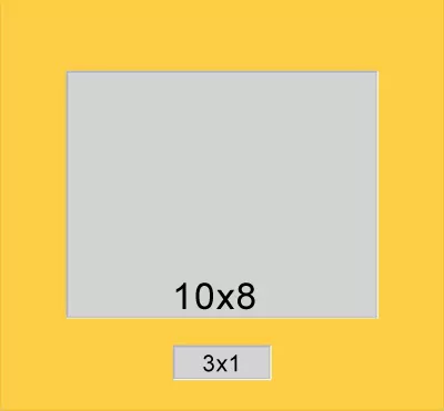 2 Hole Collage Mat 10x8 3x1 