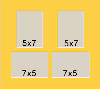 4 Hole Collage Mat 5x7 7x5 