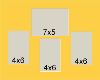 4 Hole Collage Mat 4x6 7x5 