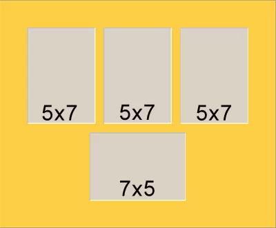 4 Hole Collage Mat 5x7 7x5 