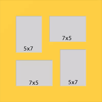 4 hole collage mat for 5 x 7