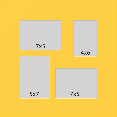 4 Hole Collage Mat 5x7 & 4x6