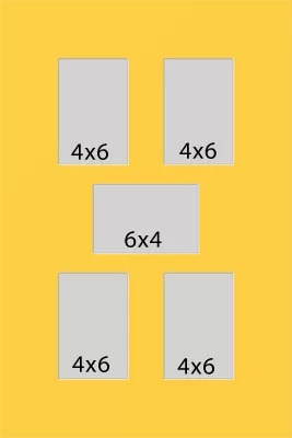 5 Hole Collage Mat 4x6 6x4 