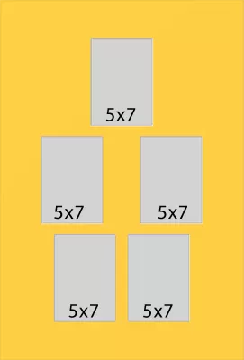 5 Hole Collage Mat 5x7 