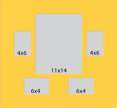 5 Hole Collage Mat 4x6 6x4 11x14 