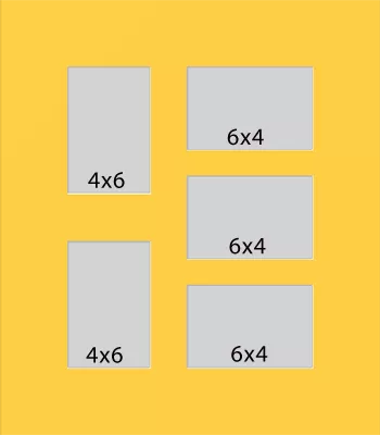 5 Hole Collage Mat 6x4 4x6 