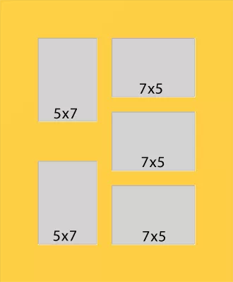 5 Hole Collage Mat 7x5 V 5x7 