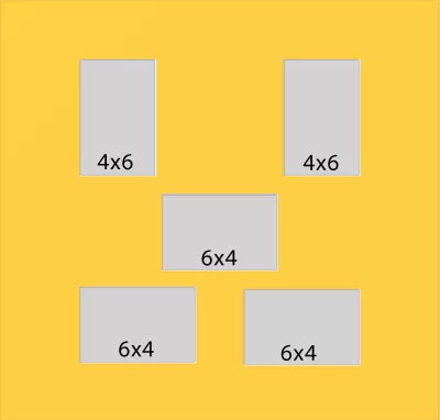 5 Hole Collage Mat 6x4 4x6 