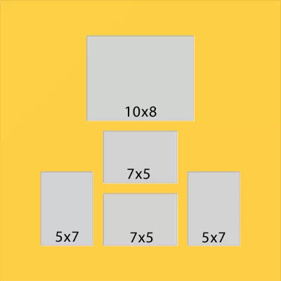 5 Hole Collage Mat 5x7 7x5 10x8 