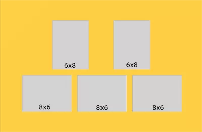 5 Hole Collage Mat 8x6 6x8 