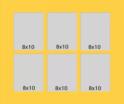 6 Hole Collage Mat 8x10 