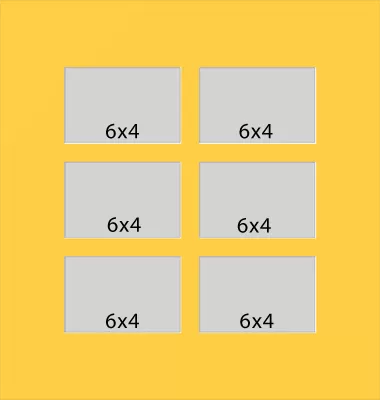 6 Hole Collage Mat 6x4 