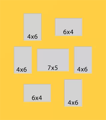 7 Hole Collage Mat 4x6 6x4 7x5 