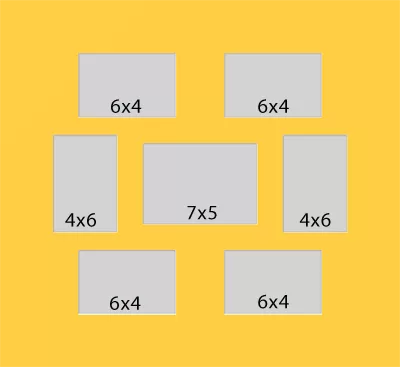 7 Hole Collage Mat 6x4 4x6 7x5 