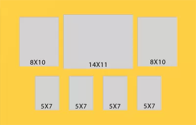 7 Hole Collage Mat 5x7 4x6 14x11 