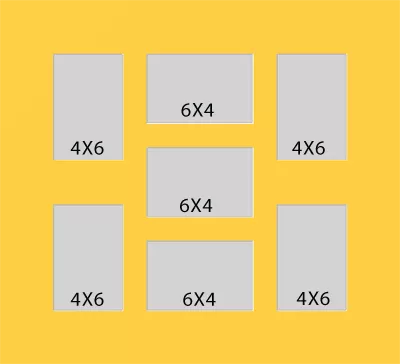 7 Hole Collage Mat 4x6 6x4 