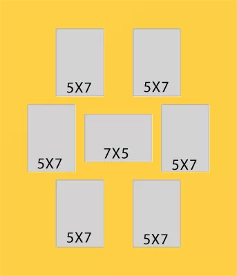 7 Hole Collage Mat 5x7 7x5 