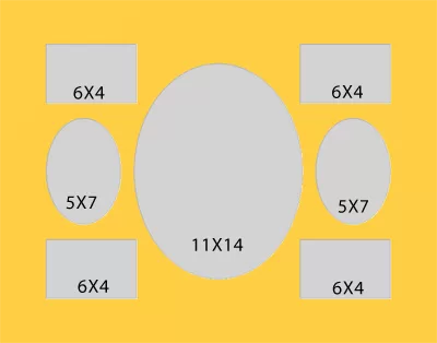 7 Hole Collage Mat 6x4 5x7 11x14 
