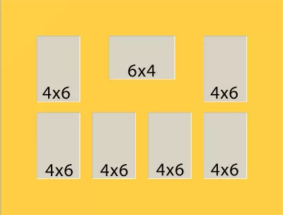 7 Hole Collage Mat 4x6 5x7 