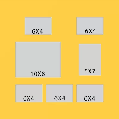 7 Hole Collage Mat 6x4 10x8 5x7 