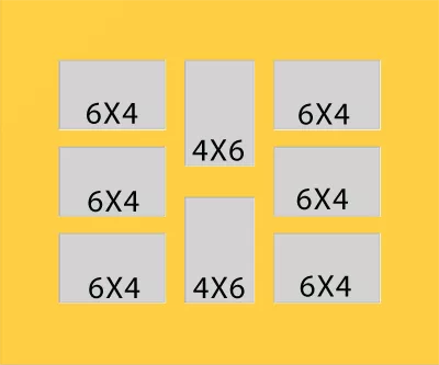 8 Hole Collage Mat 6x4 4x6 