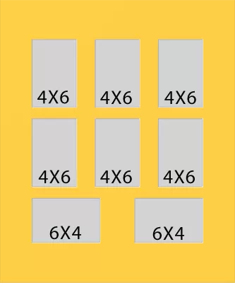 8 Hole Collage Mat 4x6 6x4 