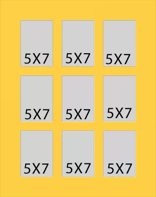9 Hole Collage Mat 5x7 