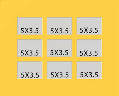 9 Hole Collage Mat 5x3.5 