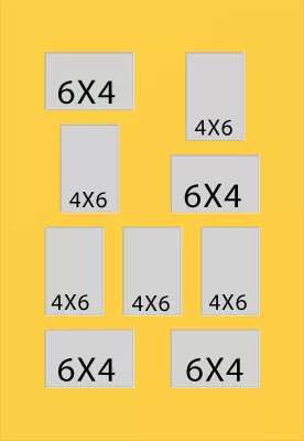 9 Hole Collage Mat 4x6 6x4 