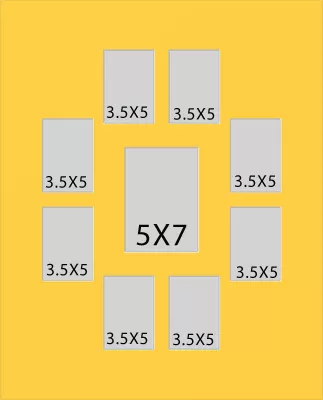 9 Hole Collage Mat 3.5x5 5x7 