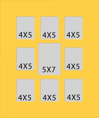 9 Hole Collage Mat 4x5 5x7 