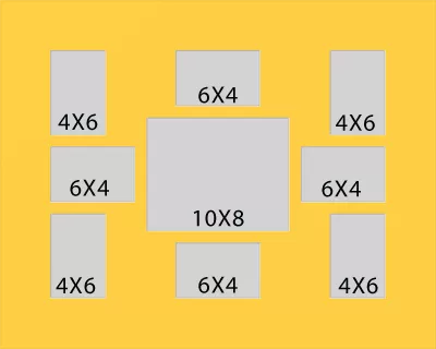 9 Hole Collage Mat 4x6 6x4 10x8 