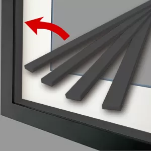 1 1/2 Inch Shadow Box Walls Black