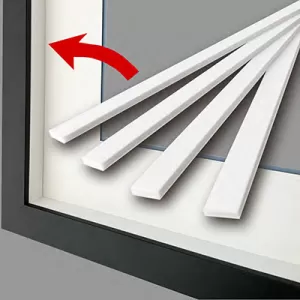 1 1/2 Inch Shadow Box Walls White