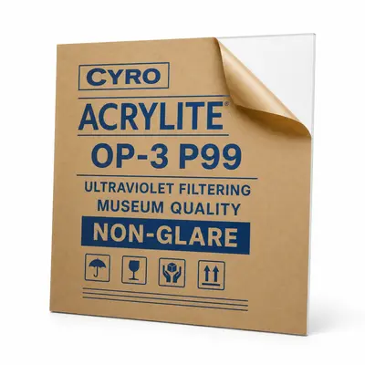 ACRYLITE OP3 P99 UV non-glare acrylic for picture frames